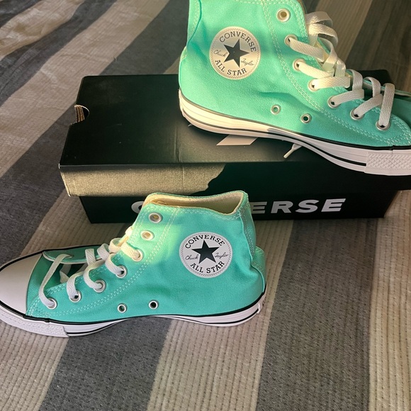 Converse Unisex High-Top Sneakers - Teal aqua blue - Picture 2 of 5